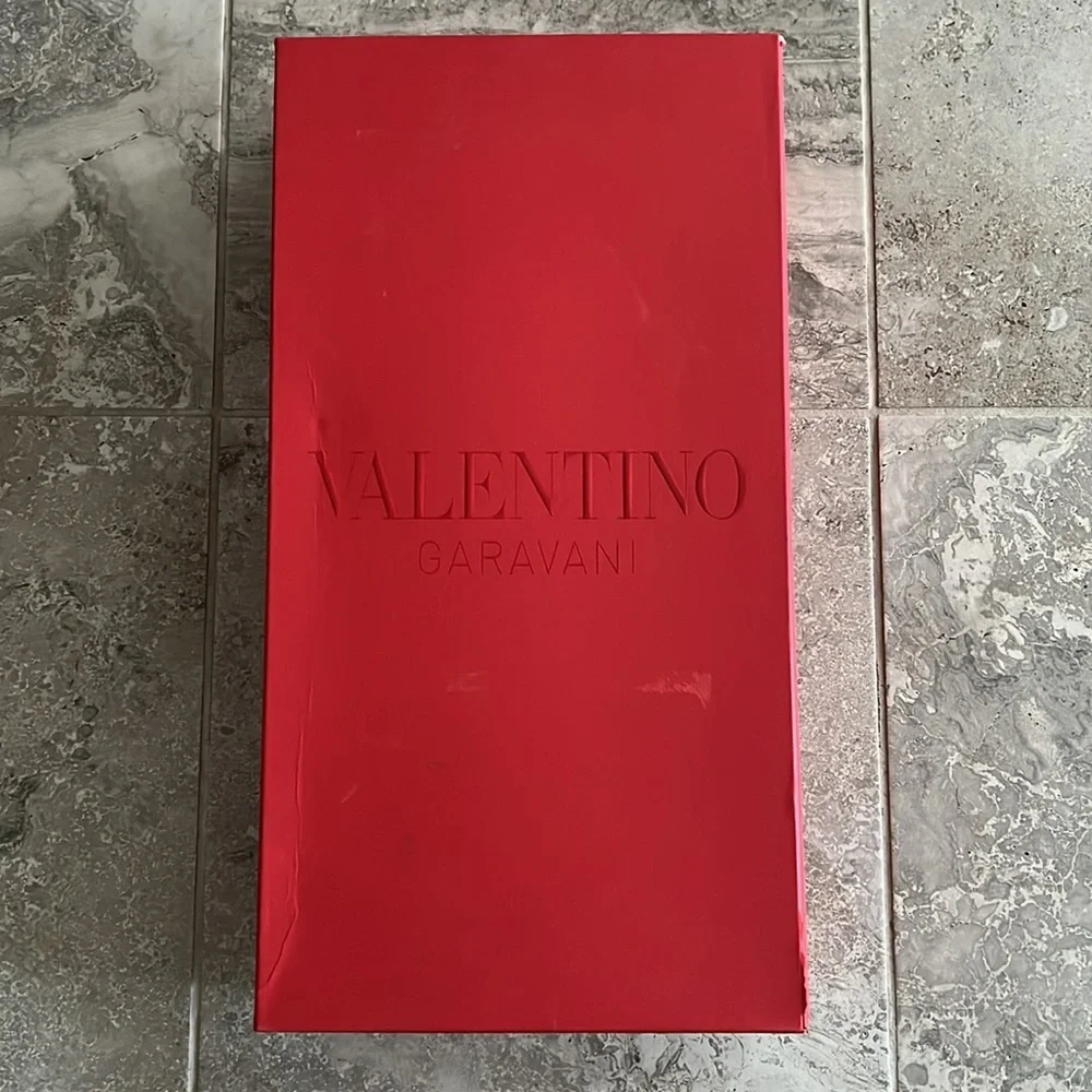 Valentino Garavani Toile Iconographe V-Logo Knee-High Boots, New, w/Box, Size 37